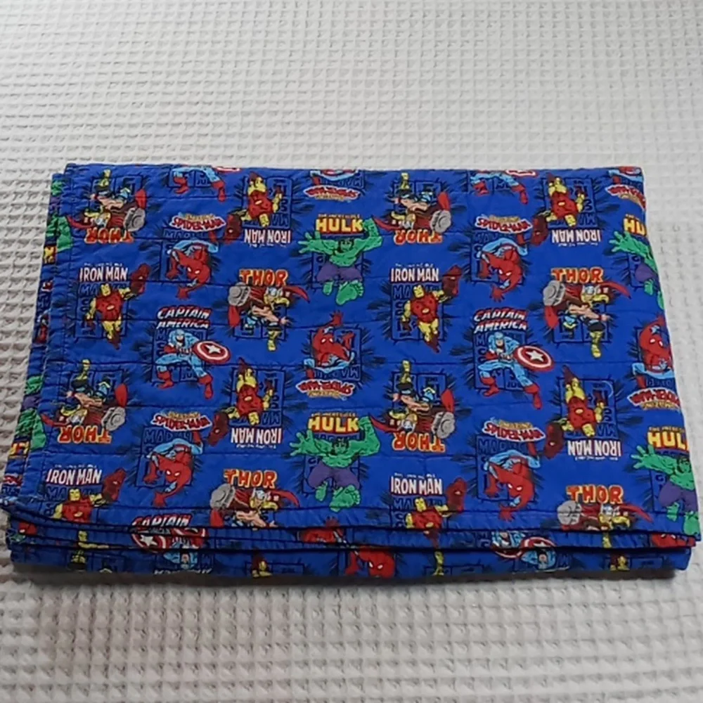 Marvel Avengers Quilted Blanket 57 x 40 Blue/Red/Yellow/Green